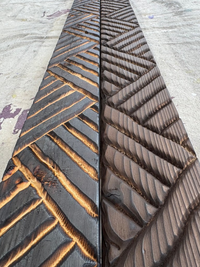 Before and after brushing